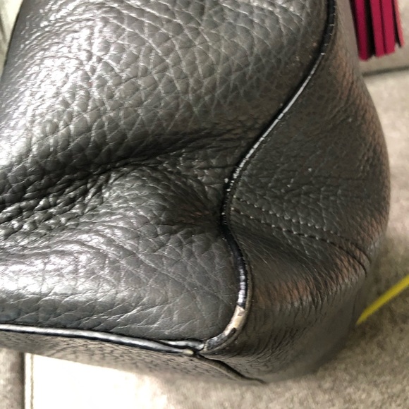 Coach #19926 Graphite/Pink Legacy Textured Leather Candace Carryall - Picture 6 of 9